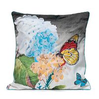 декоративная подушка голубая гортензия botanical style в Бийске