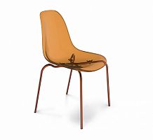 стул dsr прозрачный кофейный s30 (eames style) в Бийске