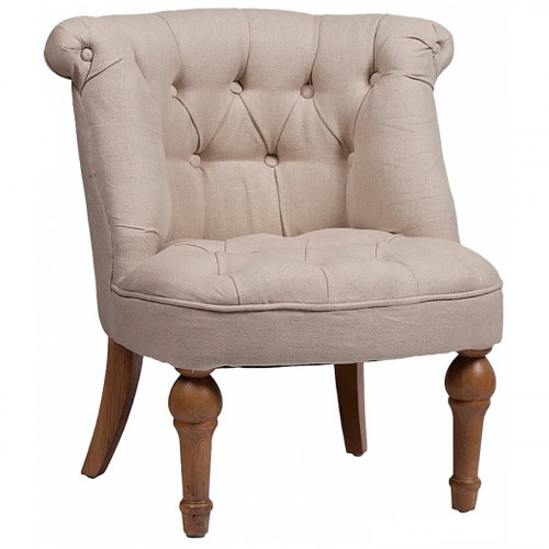 кресло sophie tufted slipper chair бежевое в Бийске