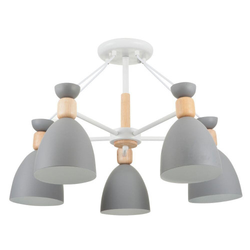 потолочная люстра freya delia fr5033cl-05w серая в Бийске