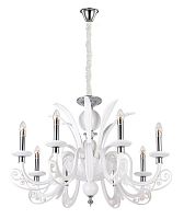 подвесная люстра crystal lux letisia sp8 white белая в Бийске