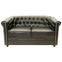 кожаные диваны chesterfield brown 2s коричневый (ширина 162 см) в Бийске