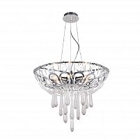 подвесная люстра crystal lux dorotea sp5 d450 chrome прозрачная в Бийске