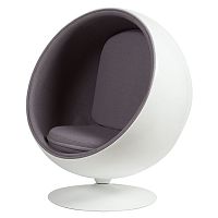 кресло eero ball chair серое в Бийске