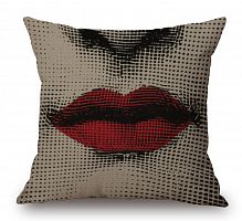 подушка с портретом лины пьеро форназетти red lips в Бийске