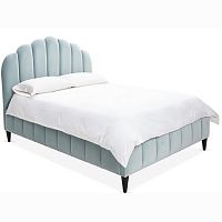 кровать двуспальная 160x200 голубая sutton scalloped в Бийске
