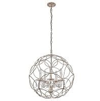 подвесная люстра crystal lux aria sp5 silver в Бийске