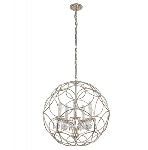 подвесная люстра crystal lux aria sp5 silver в Бийске