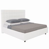 кровать подростковая с мягкой спинкой 140х200 белая shining modern в Бийске