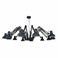 подвесная люстра arte lamp ragno a2043sp-12bk черная в Бийске