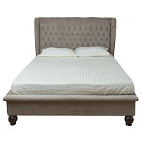 кровать двуспальная 160х200 из велюра бежевая bliss в Бийске