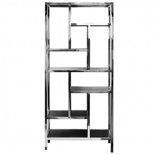 стеллаж black line серебристый/черный в Бийске