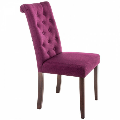 стул деревянный amelia dark walnut / fabric purple в Бийске