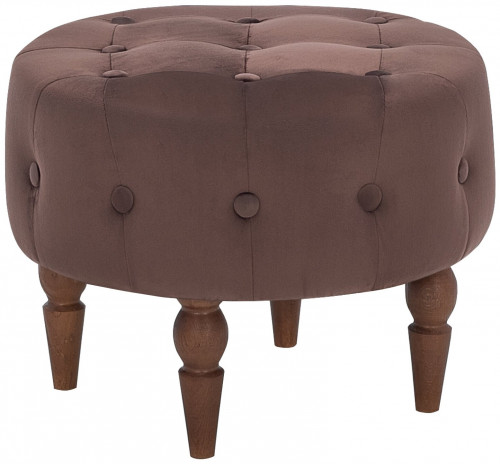 банкетка leset classic-ау 05 круглая велюр супернова 33 коричневый/ножки орех в Бийске