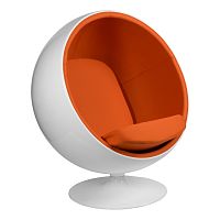 кресло eero aarnio style ball chair оранжевое в Бийске