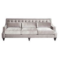 диван tufted прямой серый в Бийске