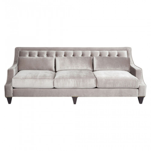 диван tufted прямой серый в Бийске