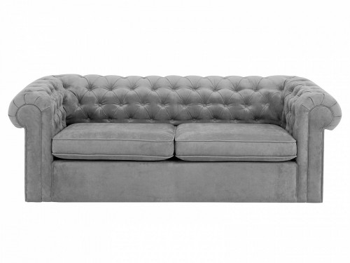 диван chesterfield прямой серый в Бийске