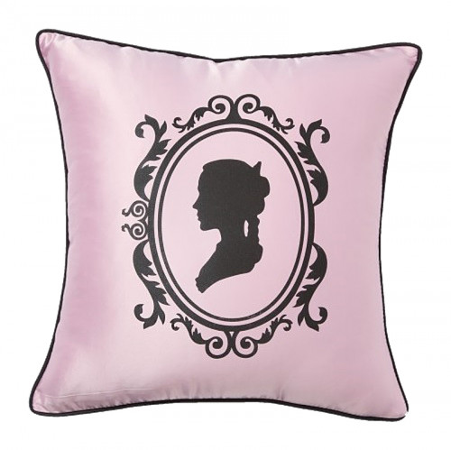 подушка с изображением женского силуэта ladies' profile pink в Бийске