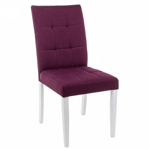 стул деревянный madina white / fabric purple в Бийске