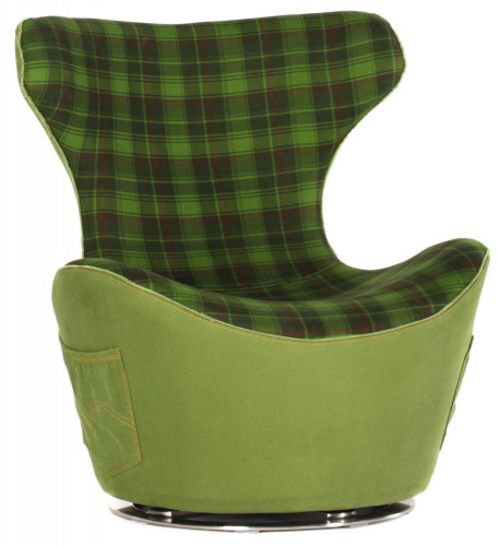 кресло green grid jeans зеленое в Бийске