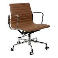 кресло eames style коричневая кожа в Бийске