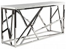 консоль geometric 180x50x90 хром, белая столешница в Бийске