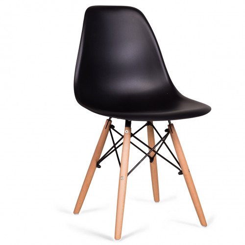 стул деревянный pc-015 черный (eames style) в Бийске