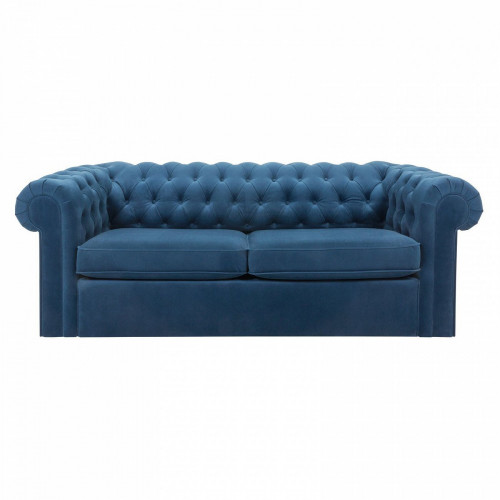 диван chesterfield прямой синий в Бийске