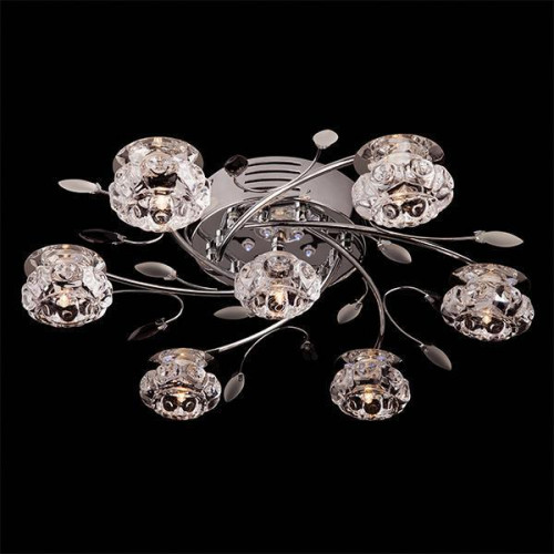 потолочная люстра eurosvet 4863/7 хром/синий+красный+фиолетовый в Бийске