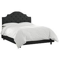 кровать двуспальная 160х200 черная с каретной стяжкой henley tufted black в Бийске