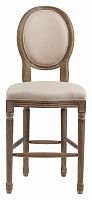 барный стул деревянный мягкий vintage french round кремовый лен в Бийске