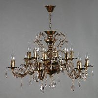 подвесная люстра ambiente alicante 8888/6+6 pb tear drop бронза в Бийске