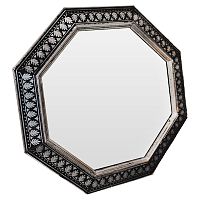 зеркало восьмиугольное черное с орнаментом silver ornaments в Бийске