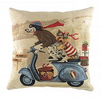 подушка с картинкой scooter dogs blue в Бийске