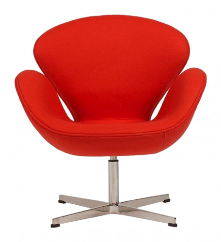 кресло swan chair кашемир красное в Бийске