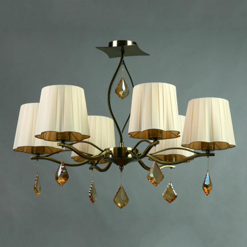 подвесная люстра brizzi bx03203/6 bronze cream в Бийске