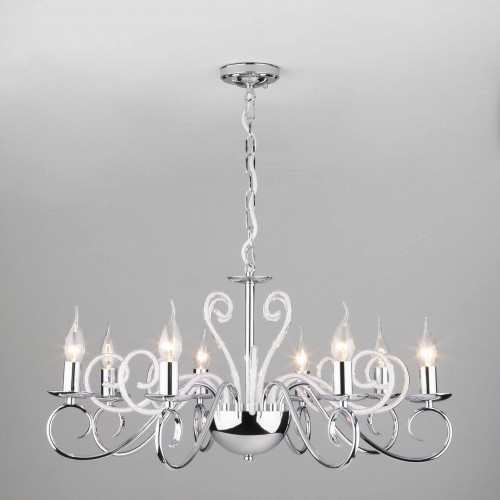 подвесная люстра eurosvet silva 60090/8 хром в Бийске