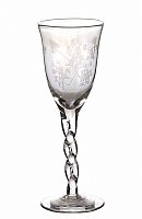 бокал для вина на узорной ножке (стекло) antic line dec в Бийске
