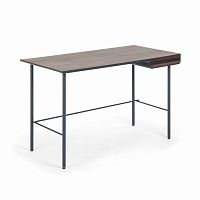 стол mahon desk ореховый шпон, mdf матовый графит в Бийске