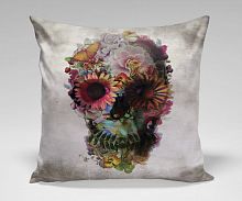 подушка flower skull by ali gulec в Бийске