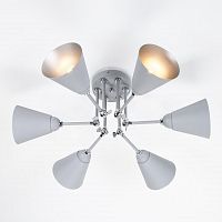 потолочная люстра eurosvet nigella 70052/6 серый/серебро в Бийске