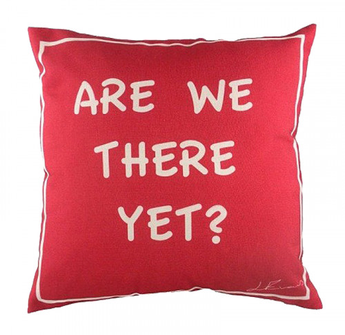 подушка с надписью are we there yet? в Бийске