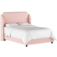 кровать двуспальная с мягкой спинкой 180х200 розовая aurora wingback blush в Бийске