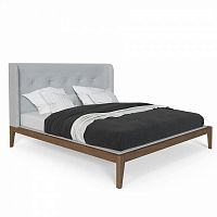 кровать полутораспальная 140x200 светло-серая fly soft new в Бийске