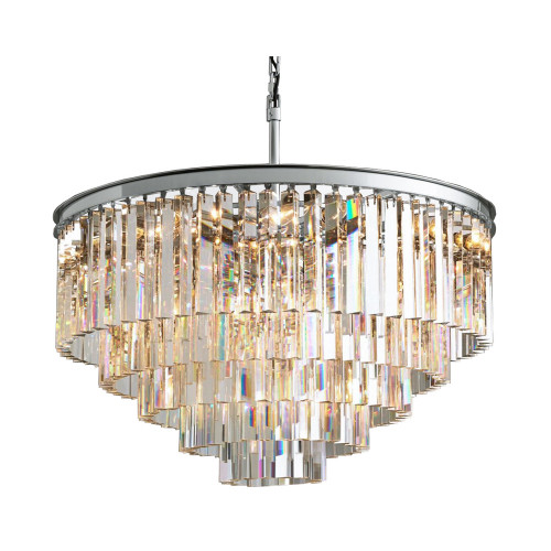 люстра odeon 5 rings chrome серая, прозрачное стекло в Бийске