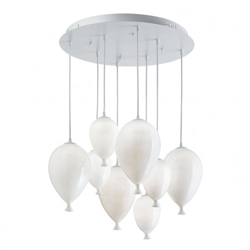 подвесная люстра ideal lux clown sp8 bianco в Бийске