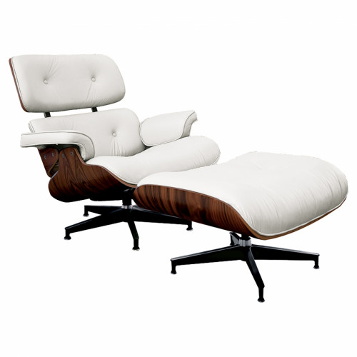 кресло lounge chair & ottoman белое в Бийске