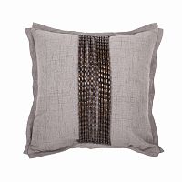 декоративная подушка handwork exclusive квадратная светло-серая в Бийске