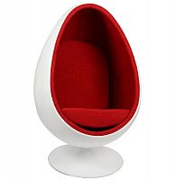кресло ovalia egg style chair красное в Бийске